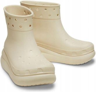OEM Bota De Lluvia Crocs Classic Crush 207946 M4 I Eu 3637 I W6 Hueso