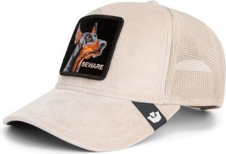 Goorin Brothers Doberman Patch Velour Adjustable Trucker Hat in Biscuit at Nordstrom