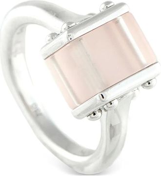 Louis Vuitton Anello in oro bianco 18 carati con quarzo rosa - Argento