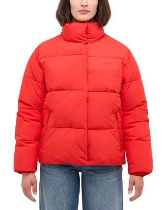 Mustang Outdoorjacke MUSTANG Damen Style Gillian, Damen, Gr. XL, rot, Popeline, 100% Polyester, unifarben, relaxed fit, Jacken Outdoorjacke