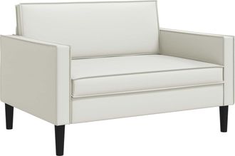 vidaXL Sill&oacute;n Xxl Blanco Cuero Sint&eacute;tico Vidaxl
