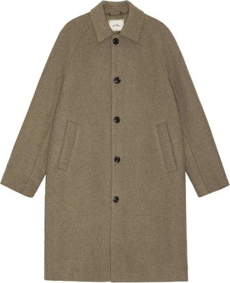 Les Deux Solid Wool Coat - Heren - Mantel - Beige - XS - Wol - Jassen
