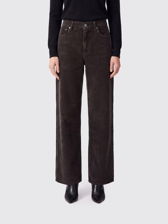 A Gold E Ren Mid-Rise Straight Leg Trousers in Corduroy