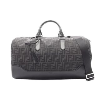 Fendi Pre-owned Vintage Boston Bag - Heren - Vintage Weekendtas - Zwart - ONE Size - Leer - Vintage