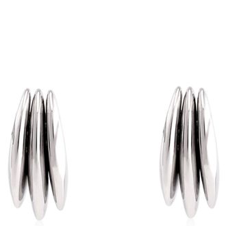 Burberry Triple Thorn Sculptural Silver Earrings