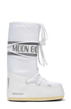 Moon Boot Icon Water Repellent Moon Boot in White/White at Nordstrom, Size 45