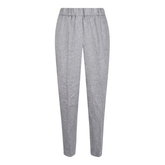 PESERICO Peserico, Cropped Trousers, female, Blue, Size: L Cropped Trousers