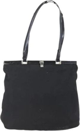 Prada Pre-owned Vintage Nylon Schoudertas - Dames - Vintage Schoudertas - Zwart - ONE Size - Nylon - Vintage