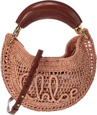 Chlo&eacute; Summer Banana Raffia Hobo Bag