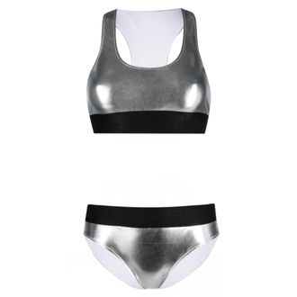 Dolce & Gabbana Bikini effetto metallizzato - - Swimwear - Donna - Grigio - M