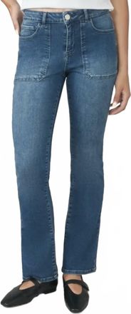 Lola Jeans Billie High Rise Boot Cut Jeans In Dim Sky