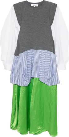 Enfold Abito a righe a strati - Grigio