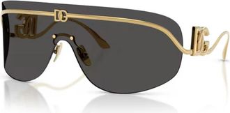 Dolce & Gabbana Goud/Grijs Zonnebril DG 2320 - Dames - Zonnebrillen - Geel - 40 MM - Accessoires