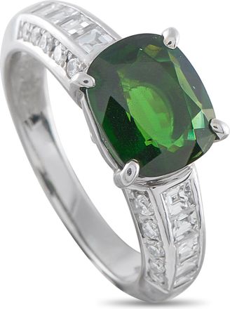 Luxury Bazaar Platinum 0.91 ct Diamond and 3.08 ct Tourmaline Ring MF01-122925