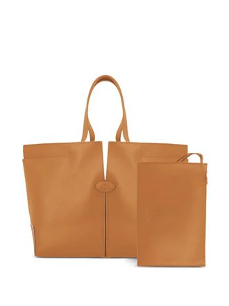 Tod's Medium Di Bag Folio leren shopper - Bruin