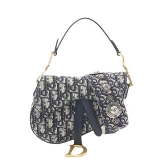 Dior Pre-owned Saddle Bag Mini Oblique Jacquard 2way Handbag - Dames - Pre-owned - Veelkleurig - Maat: ONE Size Leer