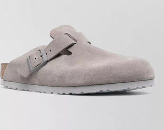 Birkenstock flat backless round toe silk nylon slippers