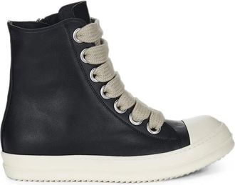 Rick Owens Trainers Leather Black Jumbolace