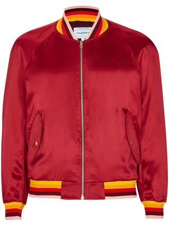 Casablanca Bomber con ricamo Morocco - Rosso