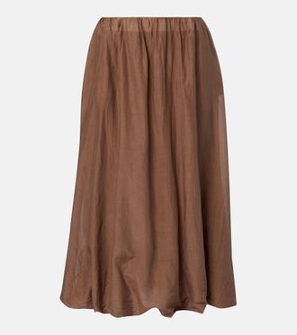 Velvet Ines cotton and silk voile maxi skirt