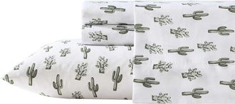 Wrangler Cacti Print Microfiber Sheet Set in /Dark Green at Nordstrom Rack, Size Twin X-Long