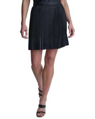 DKNY Dkny Pleated Mix Media Skirt