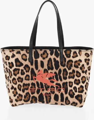 Etro Borsa Tote In Pelle Martellata Reversibile Etro