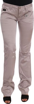 Costume National Womens Beige Cotton Slim Fit Jeans Rayon Clothing