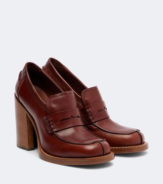 Dries Van Noten Leather loafer pumps