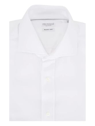 Brunello Cucinelli buttoned flannel shirt - White