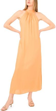Vince Camuto Halter Maxi Dress in Tangerine at Nordstrom, Size X-Small