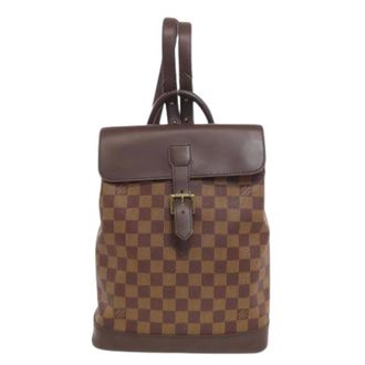 Louis Vuitton Pre-owned Backpacks, female, Brown, Size: ONE SIZE Pre-owned Damier Canvas Backpack