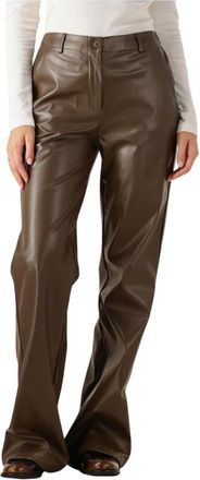Ydence Marlee Tall - Dames - Wijde Broeken - Bruin - L - Polyester - Broeken