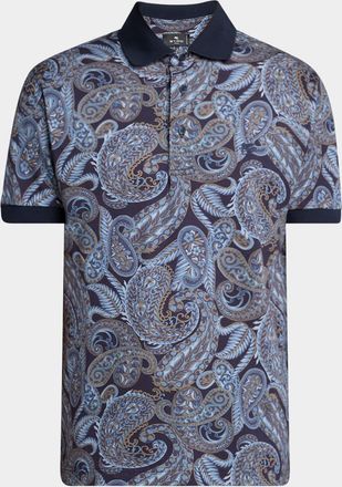 Etro Mens Allover Paisley Polo Shirt
