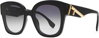 Fendi Round Square-frame Sunglasses - Black