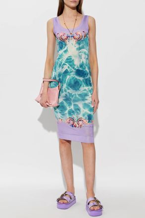 Versace Jeans Couture Platform Slides, Womens, Purple