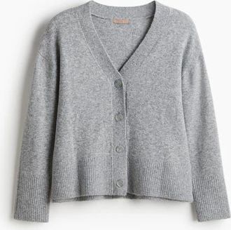 H&M Cardigan in Gray Melange at Nordstrom, Size Xx-Small