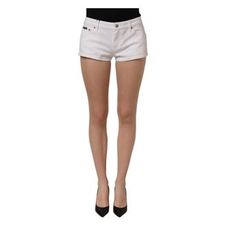 Dolce & Gabbana Mujer, Pantalones cortos, Blanco, Talla: S