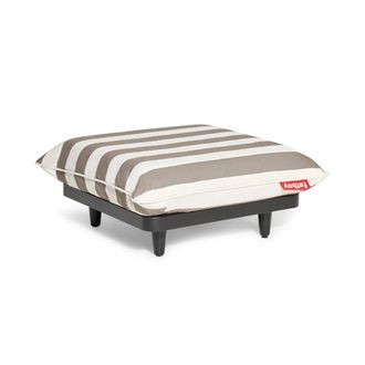 Fatboy Paletti Outdoor-Sofa, Hocker, weiss / kakao gestreift