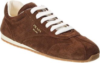 Prada Logo Suede Sneaker