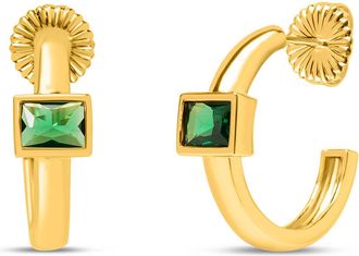 Bruno Magli Felecia Gold Earrings, Smeraldo