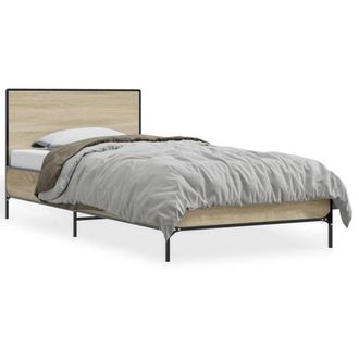 Berkfield Home Bed Frame without Mattress Sonoma Oak 100x200 cm in Brown