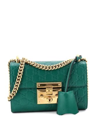 Gucci Padlock Shoulder Bag Guccissima Leather Small crossbody bag - Green