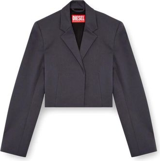 Diesel Geknipte blazer met inkeping revers - Dames - Blazers - Grijs - L - Jassen