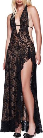 I.AM.GIA Irisia Lace Halter Maxi Dress in Black at Nordstrom, Size X-Large