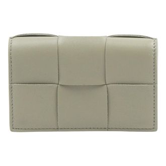 Bottega Veneta Cassette Visitekaarthouder - Dames - Portefeuilles - Groen - ONE Size - Leer - Accessoires
