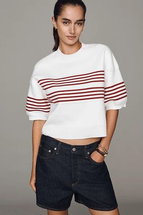 Maeve Puff-Sleeve Knit Pullover