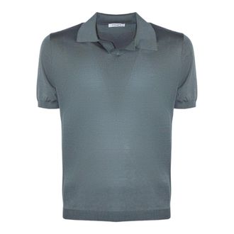 KANGRA Polo Shirts, male, Green, Size: 3XL Silk and Cotton Blend Polo Shirt