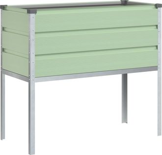 vidaXL Jardinera Verde Pastel 100 X 45 X 90 Cm Acero Galvanizado Vidaxl
