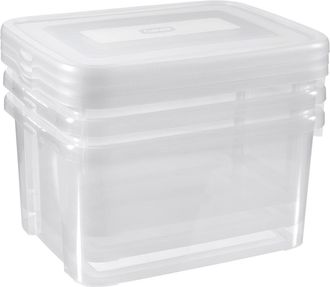 Curver Curver 17193963980 caja, 3 unidades, 25 l, Pl&aacute;stico, Transparente, 44,8 x 34,5 x 35 cm